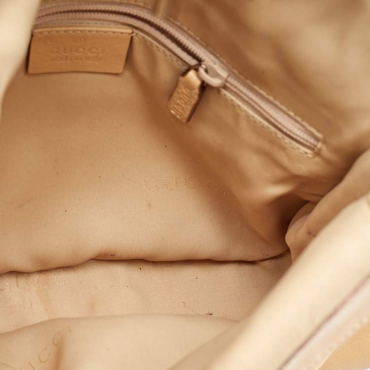Pre Owned Gucci Beige Leather Jackie Shoulder Bag