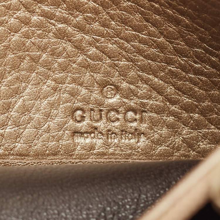 Pre Owned Gucci Beige/Brown GG Canvas and Leather Flap Continental Wallet