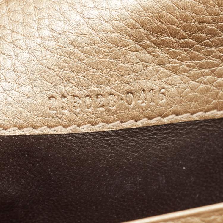 Pre Owned Gucci Beige/Brown GG Canvas and Leather Flap Continental Wallet