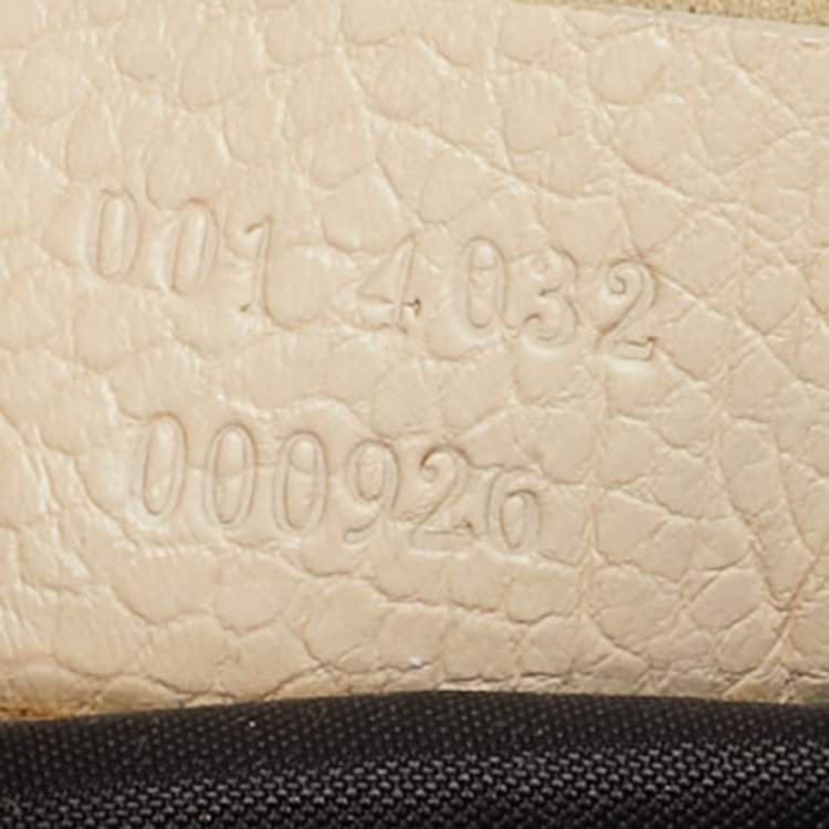 Pre Owned Gucci Ivory Ostrich Leather Jackie O Chain Hobo