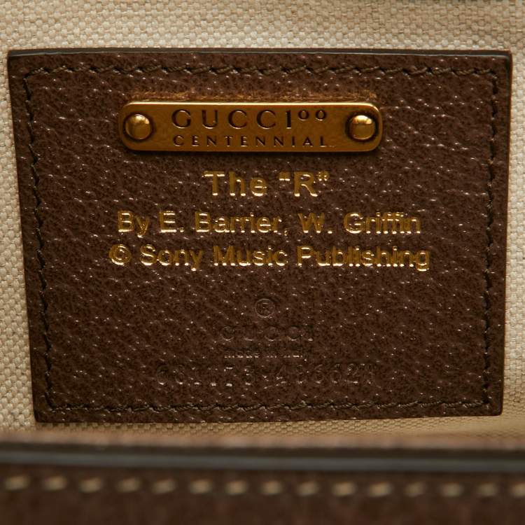 Pre Owned Gucci Multicolour Canvas and Leather Music is Mine Bamboo Flap Top Handle Bag