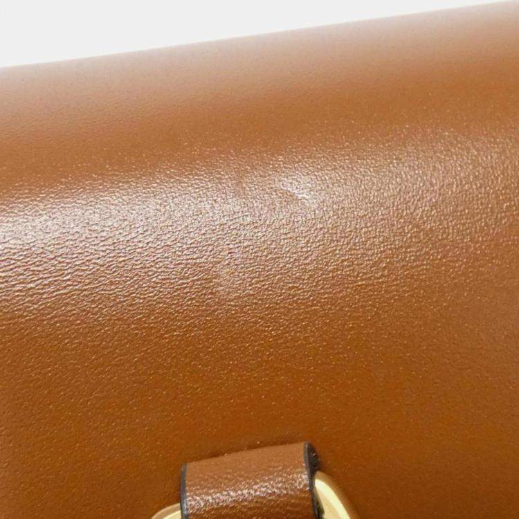 Pre Owned Gucci Brown Leather Bamboo Backpack