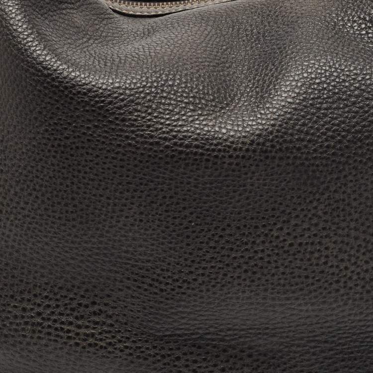 مملوكة مسبقًا Gucci Dark Grey Leather Medium Pelham Hobo