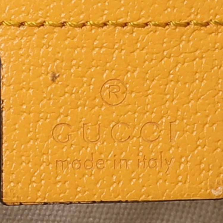 مملوكة مسبقًا Gucci Yellow GG Supreme Canvas and Leather Ophidia Flora Belt Bag