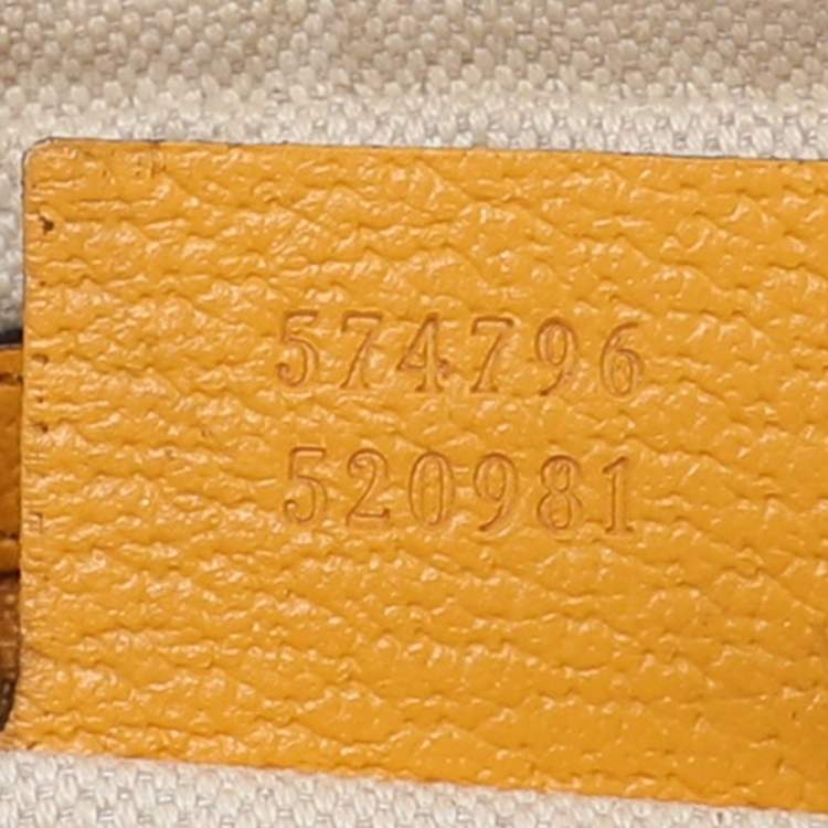 مملوكة مسبقًا Gucci Yellow GG Supreme Canvas and Leather Ophidia Flora Belt Bag