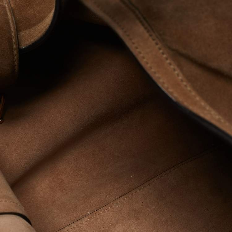 Pre Owned Gucci Brown Suede Vintage Web Soft Jackie Hobo