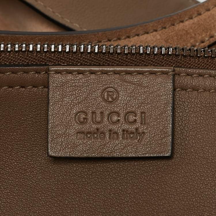 Pre Owned Gucci Brown Suede Vintage Web Soft Jackie Hobo