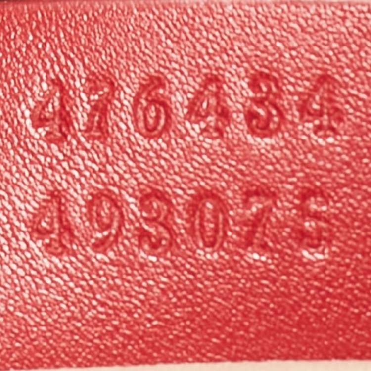 Pre Owned Gucci Red Matelasse Leather GG Marmont Belt Bag