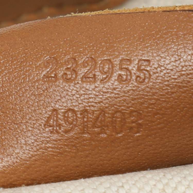 Pre Owned Gucci GG Denim and Leather Medium Sukey Hobo
