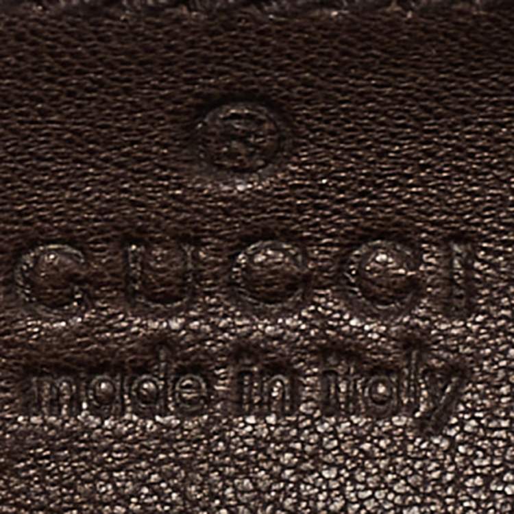 Pre Owned Gucci Dark Brown Guccissima Leather Medium Joy Boston Bag