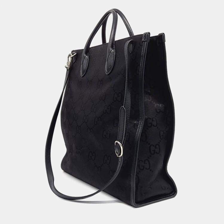 Pre Owned Gucci Black Fabric Off the Grid Long Tote Bag