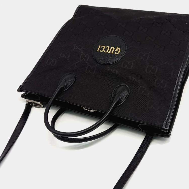 Pre Owned Gucci Black Fabric Off the Grid Long Tote Bag