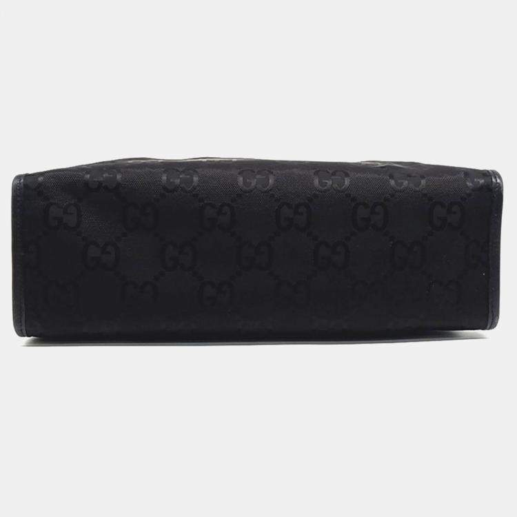 Pre Owned Gucci Black Fabric Off the Grid Long Tote Bag