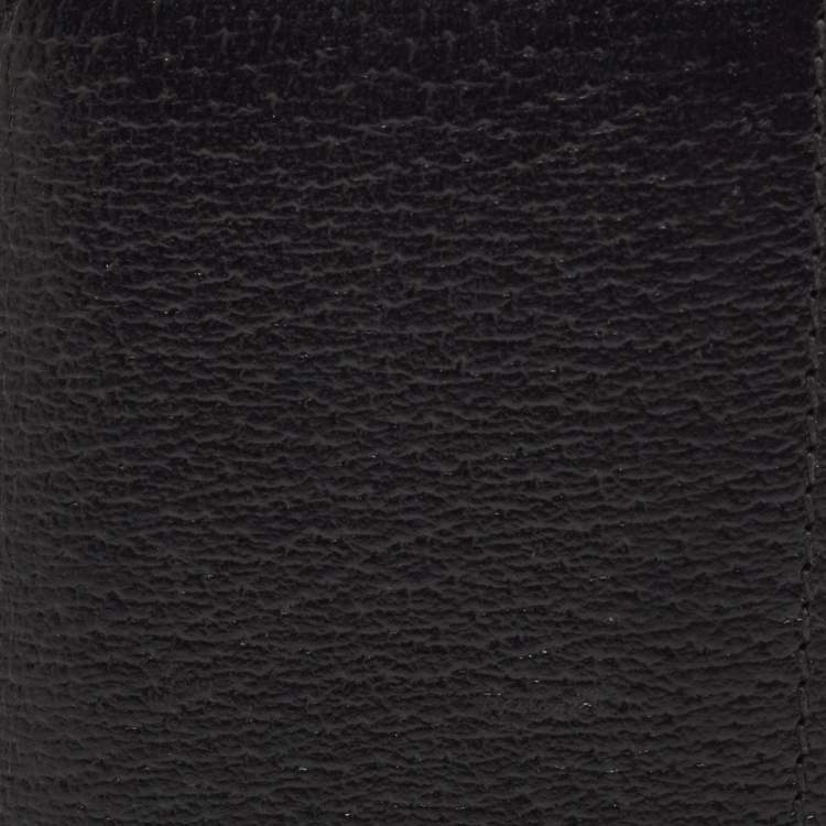 Pre Owned Gucci Black Leather GG Marmont Card Holder
