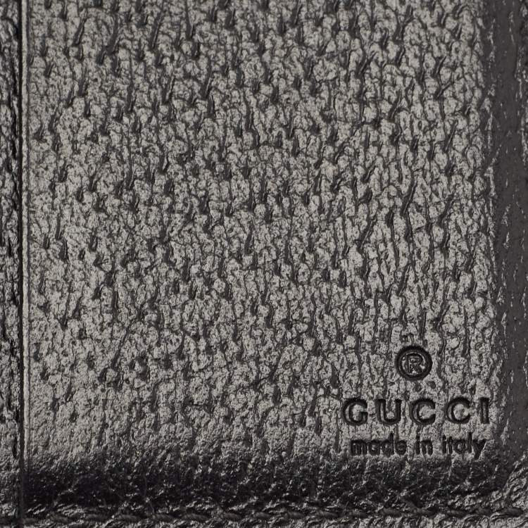 Pre Owned Gucci Black Leather GG Marmont Card Holder