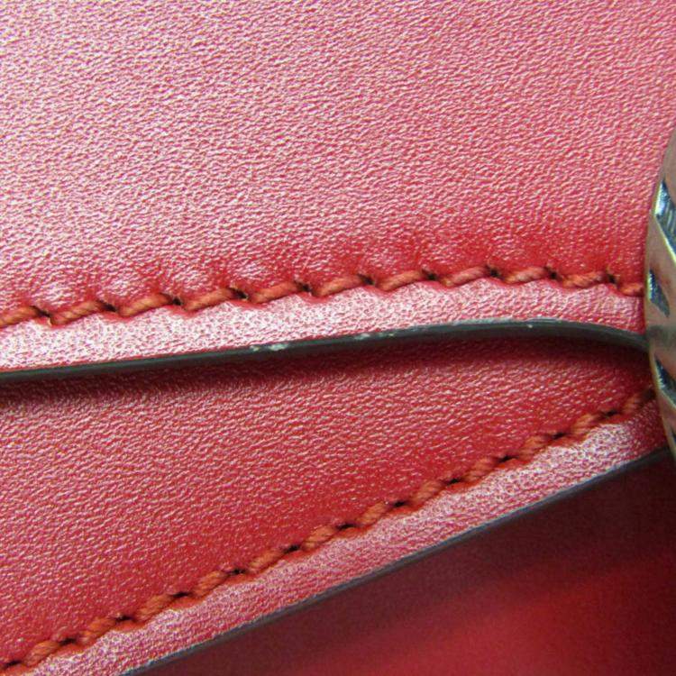 Pre Owned Gucci Hibiscus Red Calfskin Chinese New Year Mini Dionysus Shoulder Bag 