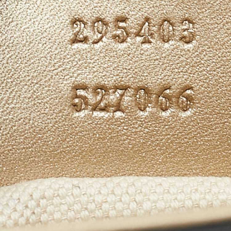 Pre Owned Gucci Beige Metallic Guccissima Leather Large Emily Chain Shoulder Bag