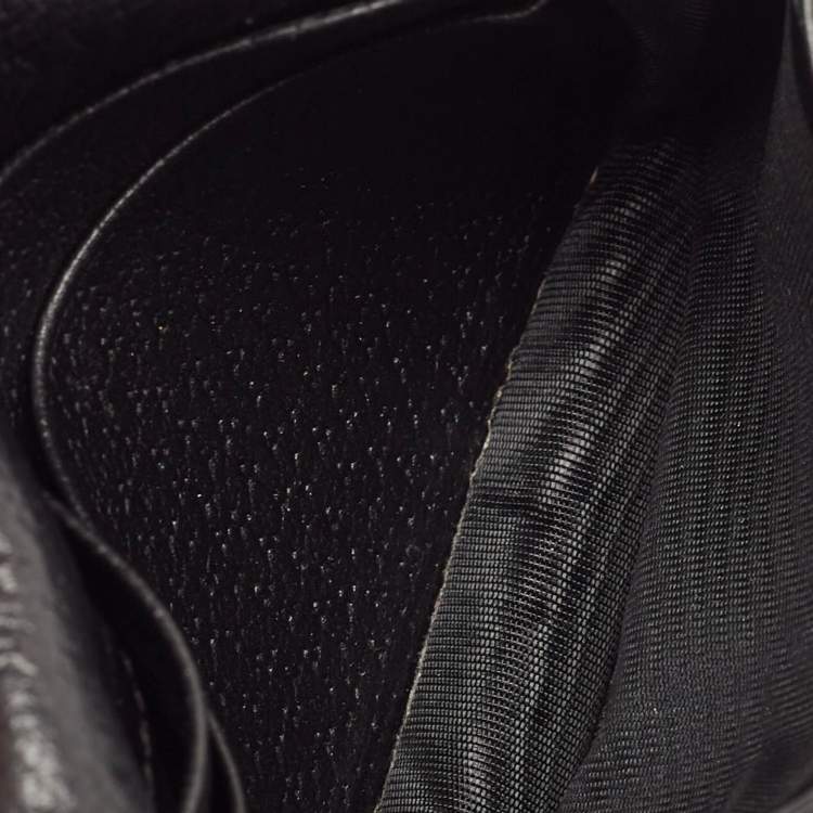 Pre Owned Gucci Black Leather GG Marmont Card Holder
