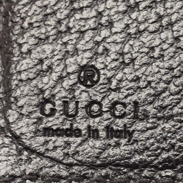 Pre Owned Gucci Black Leather GG Marmont Card Holder