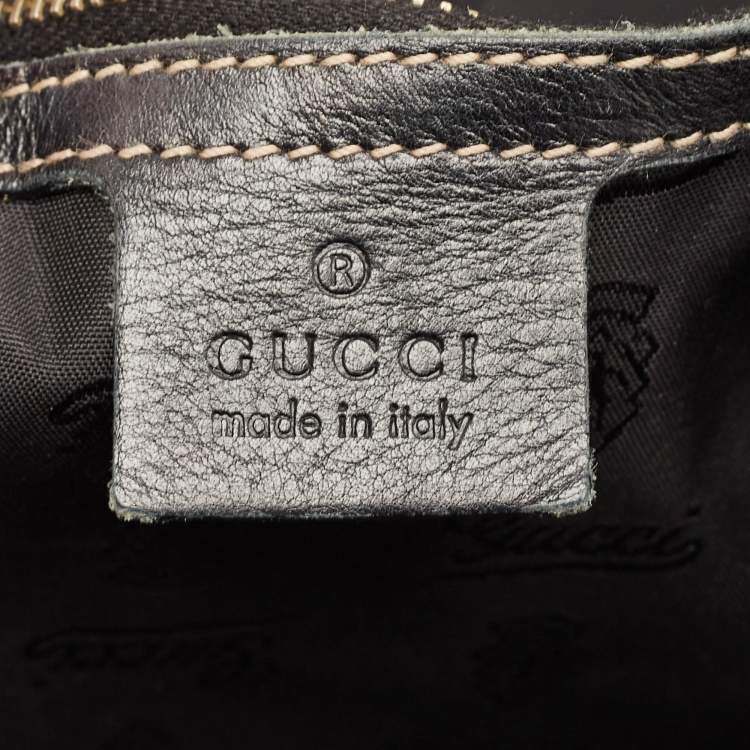 Pre Owned Gucci Black Coated Fabric and Leather Dialux Britt Boston Bag