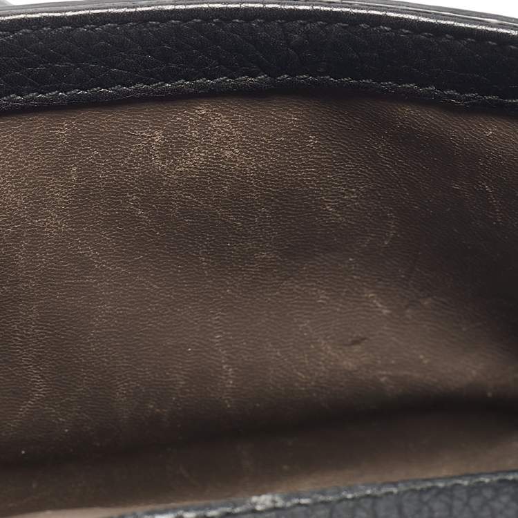 Pre Owned Gucci Black Leather Studded Miss Bamboo Shoulder Bag