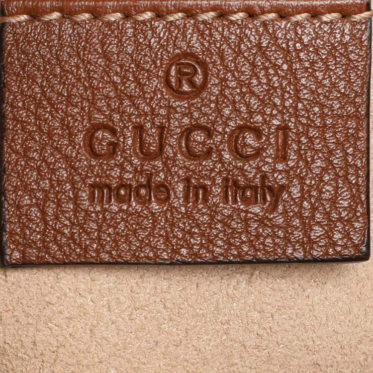 Pre Owned Gucci Brown Leather Small Bamboo Diana Tote