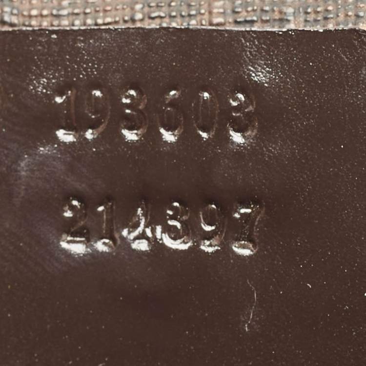 Pre Owned Gucci Dark Brown GG Supreme Canvas and Leather Medium Joy Boston Bag