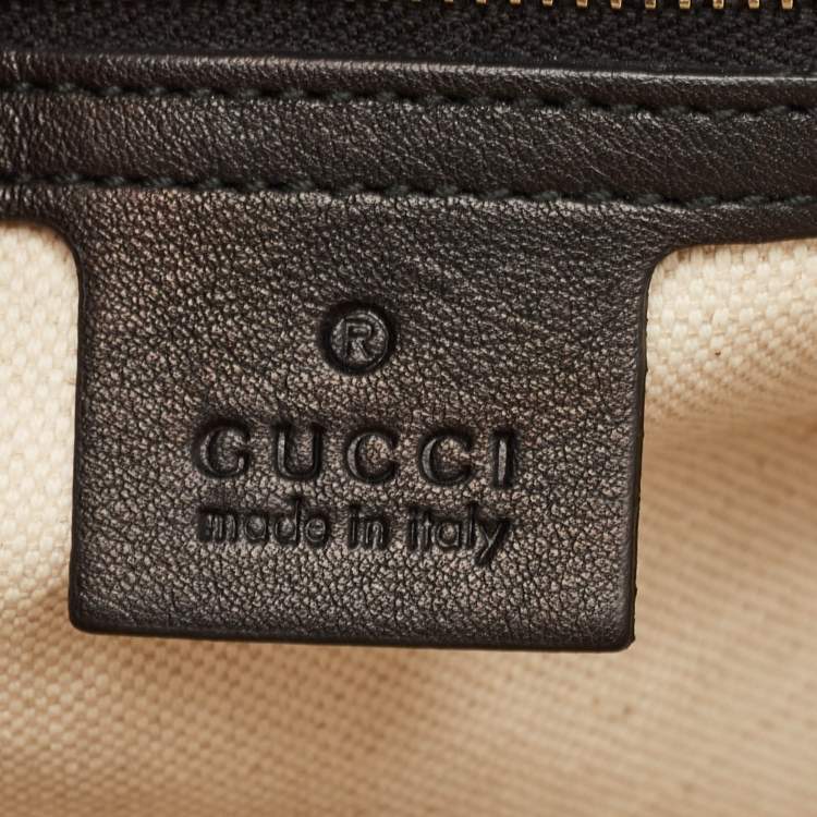 مملوكة مسبقًا Gucci Black Microguccissima Patent Leather Nice Dome Bag