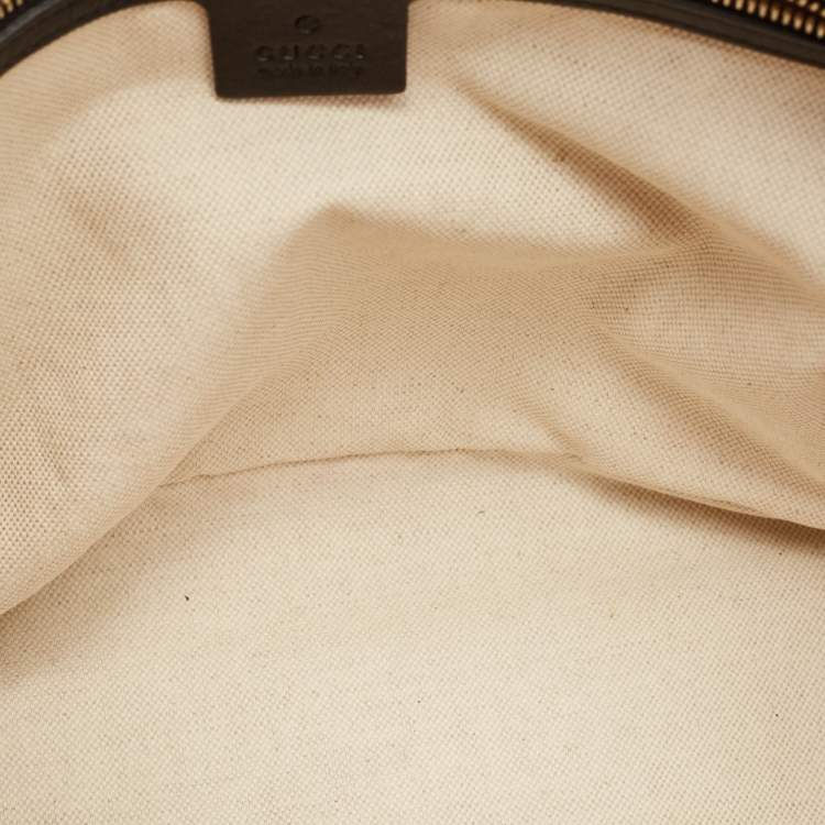 مملوكة مسبقًا Gucci Black Microguccissima Patent Leather Nice Dome Bag