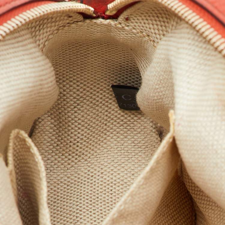 Pre Owned Gucci Orange Leather Small Soho Disco Crossbody Bag