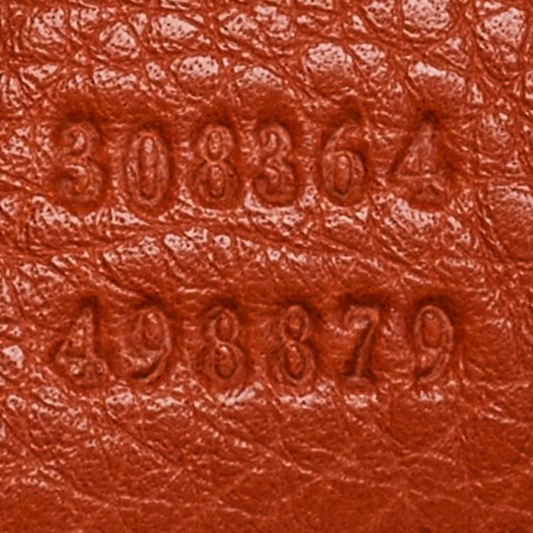 Pre Owned Gucci Orange Leather Small Soho Disco Crossbody Bag