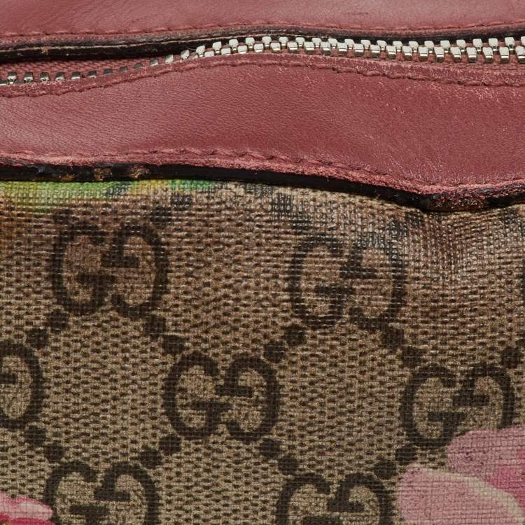 Pre Owned Gucci Multicolor GG Supreme Blooms Canvas and Leather Mini Chain Crossbody Bag