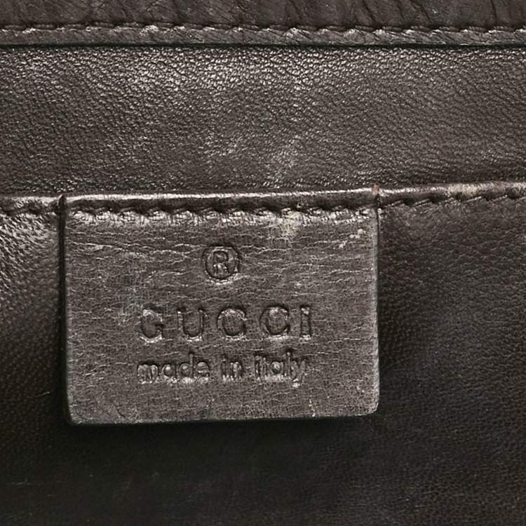 Pre Owned Gucci Brown Ombre Python Tassel Clutch
