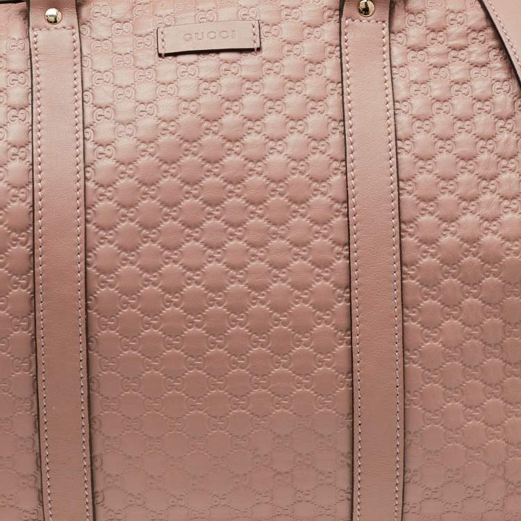 Pre Owned Gucci Blush Pink Microguccissima Leather Medium Joy Boston Bag