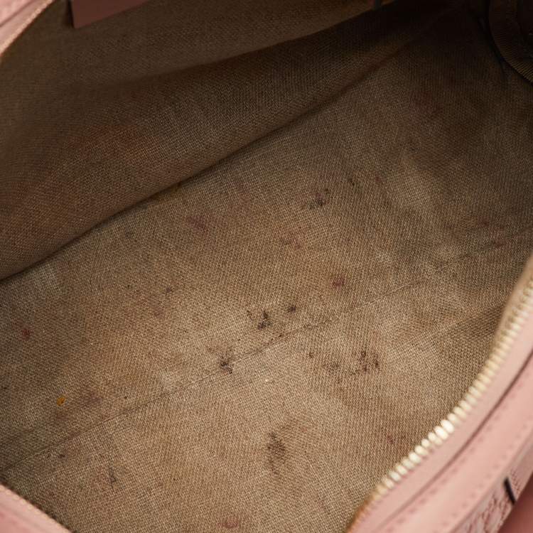 Pre Owned Gucci Blush Pink Microguccissima Leather Medium Joy Boston Bag