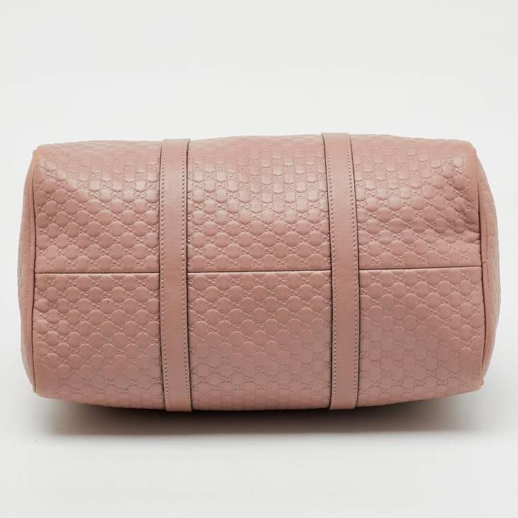 Pre Owned Gucci Blush Pink Microguccissima Leather Medium Joy Boston Bag