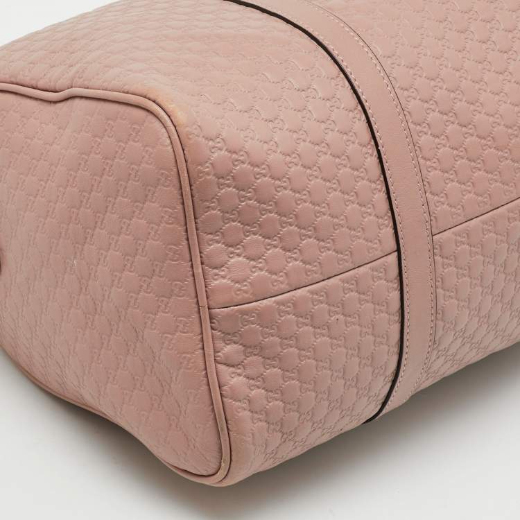 Pre Owned Gucci Blush Pink Microguccissima Leather Medium Joy Boston Bag