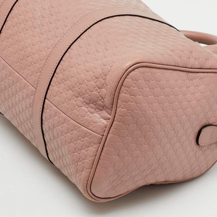 Pre Owned Gucci Blush Pink Microguccissima Leather Medium Joy Boston Bag