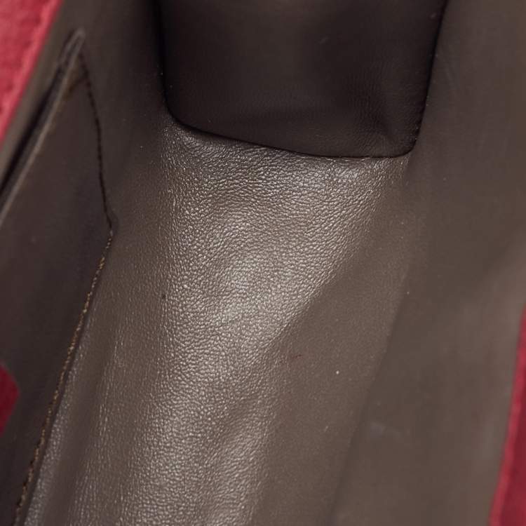 مملوكة مسبقًا Gucci Burgundy Leather Miss Bamboo Tassel Shoulder Bag