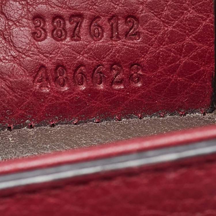 مملوكة مسبقًا Gucci Burgundy Leather Miss Bamboo Tassel Shoulder Bag