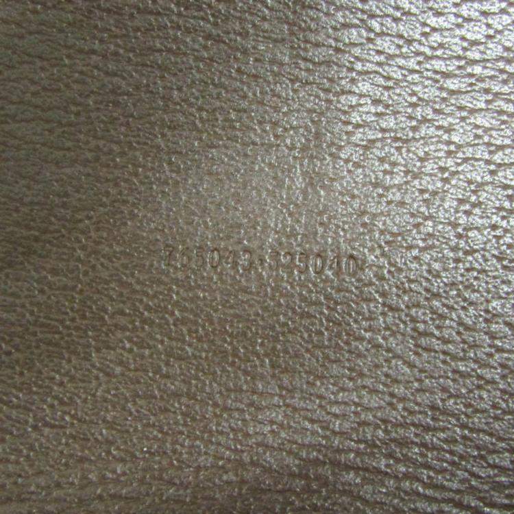 Pre Owned Gucci Beige GG Supreme Leather Double G Medium Tote Bag