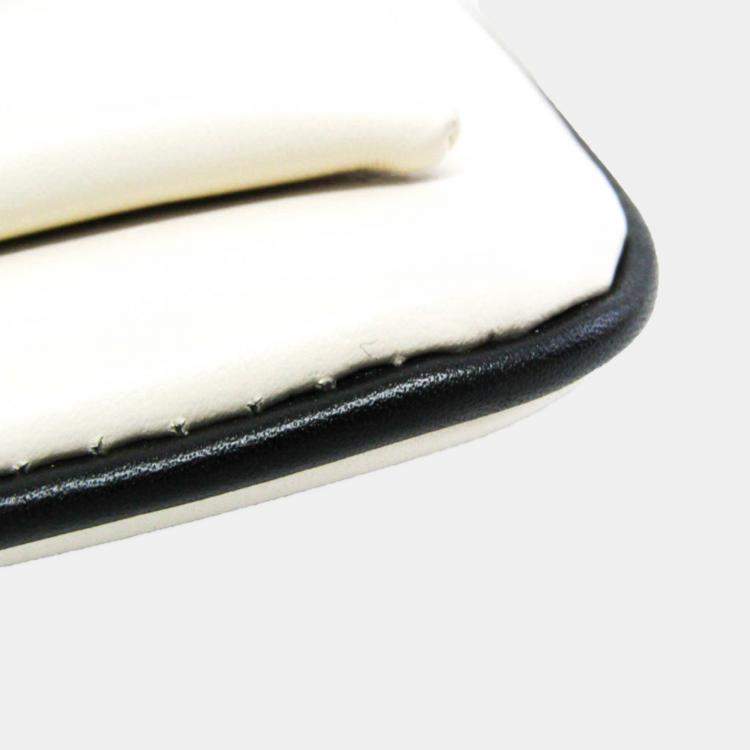 Pre Owned Gucci Black White Leather GG Marmont Arli Shoulder Bag