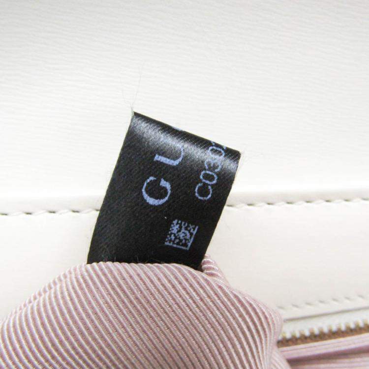 Pre Owned Gucci Black White Leather GG Marmont Arli Shoulder Bag