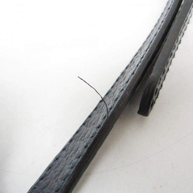 Pre Owned Gucci Beige Navy Leather Coated Canvas GG Shoulder Bag