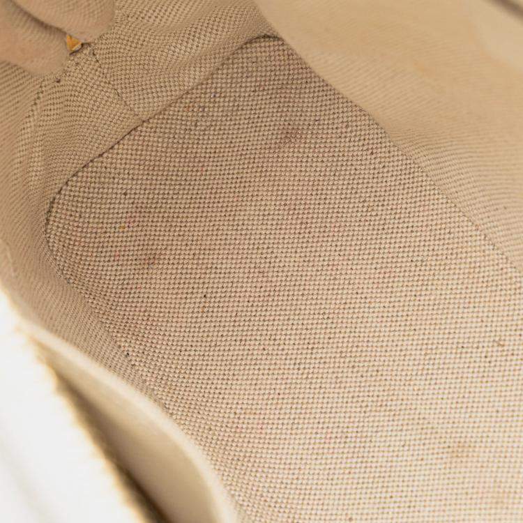 Pre Owned Gucci Cream Small Leather Horsebit 1955 Satchel