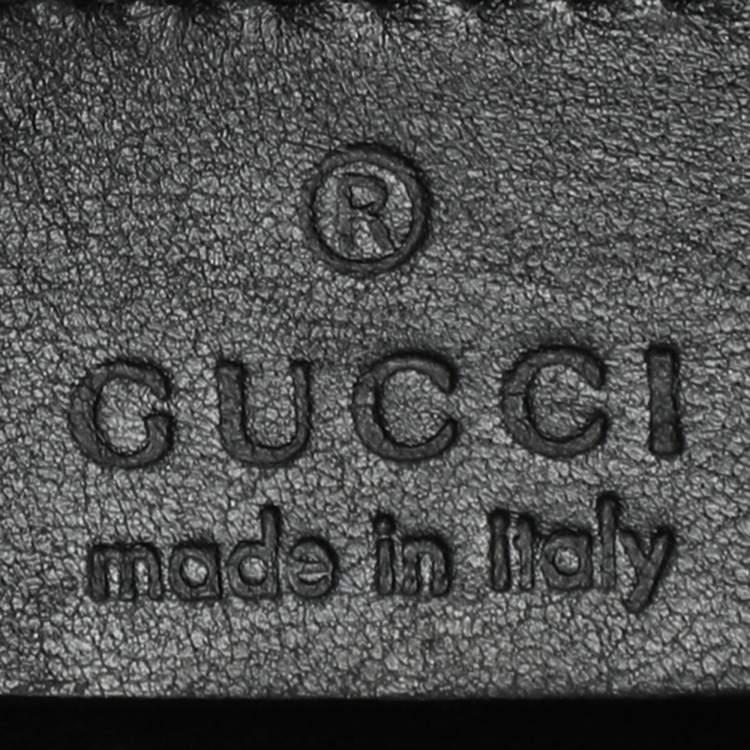 Pre Owned Gucci Black Karung Leather Shoulder Bag