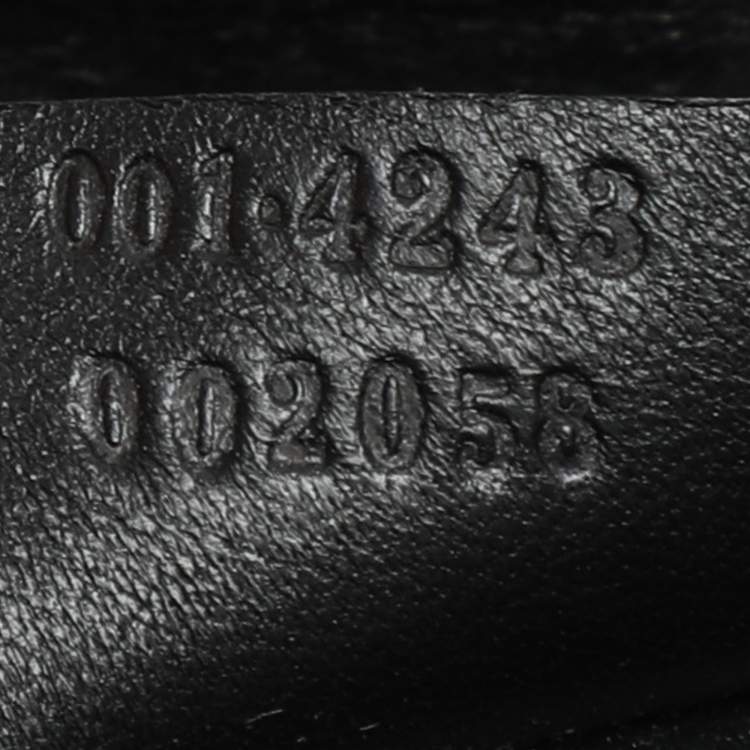 Pre Owned Gucci Black Karung Leather Shoulder Bag
