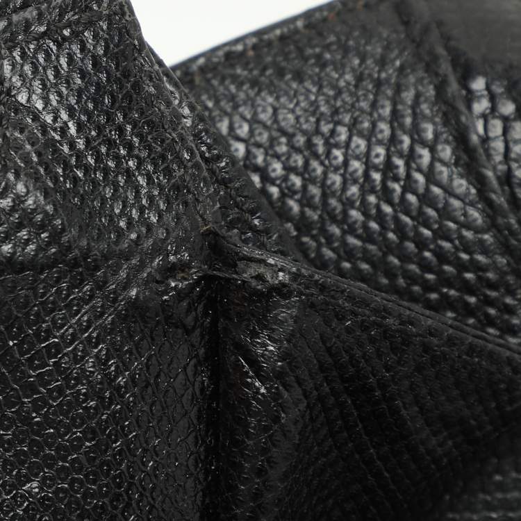 Pre Owned Gucci Black Karung Leather Shoulder Bag