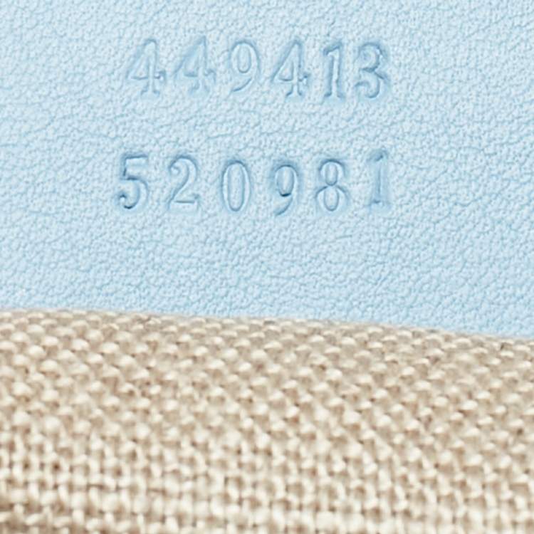 Pre Owned Gucci Light Blue Microguccissima Leather Bree Crossbody Bag