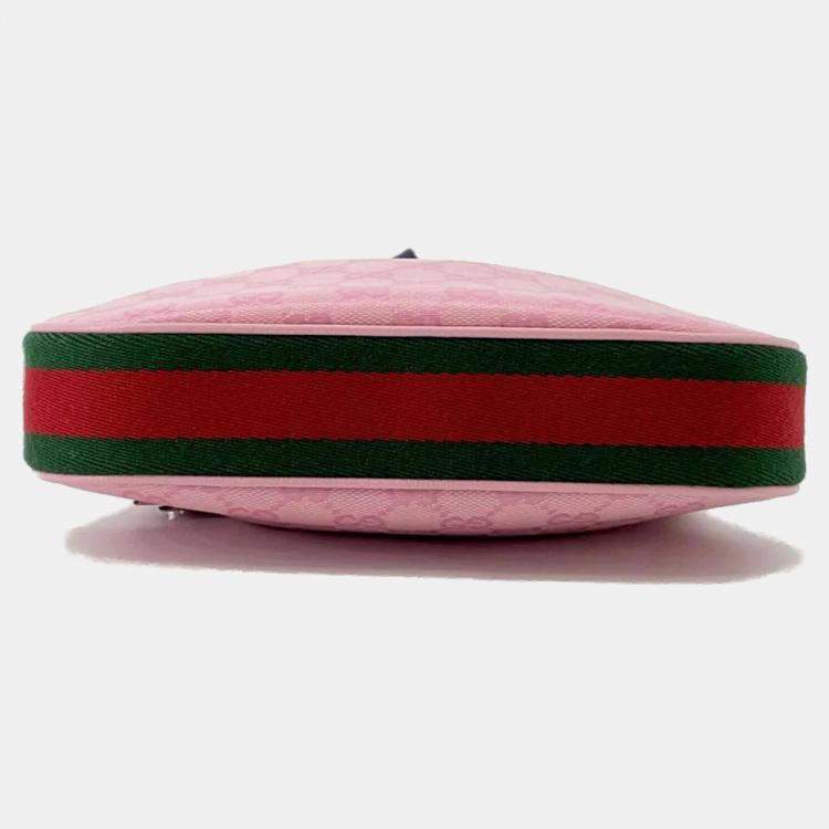 Pre Owned Gucci  Pink Pvc Canvas Attach Hobo Bag